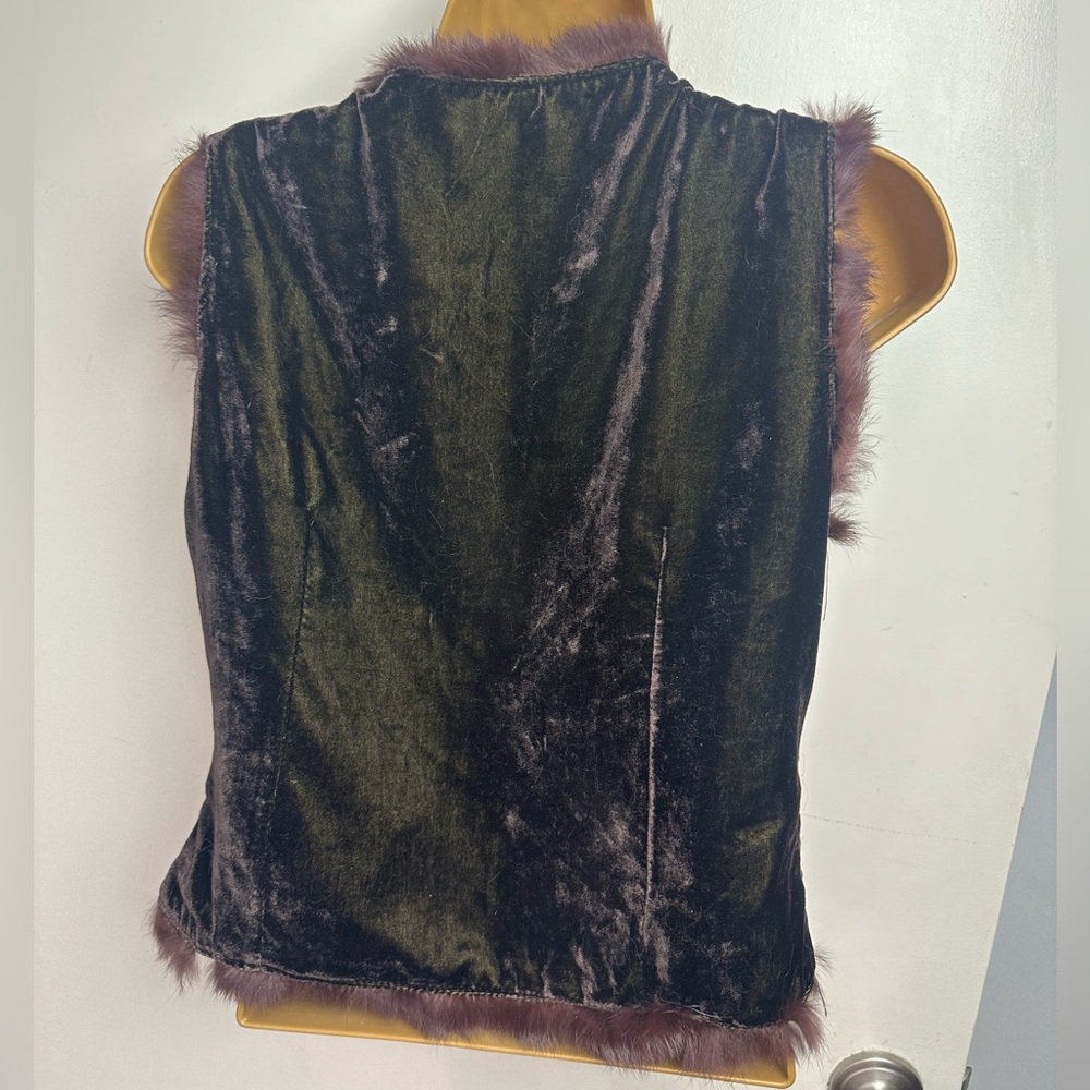 Red Moon Multicolored Patchwork Furtrim Sequin Em… - image 3